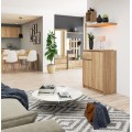 Komoda Kiara 80 cm 2 skříňky a 1 šuplík dub sonoma
