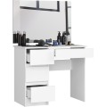 Kosmetický stolek se zrcadlem T-6 I 90x50 cm bílý levý