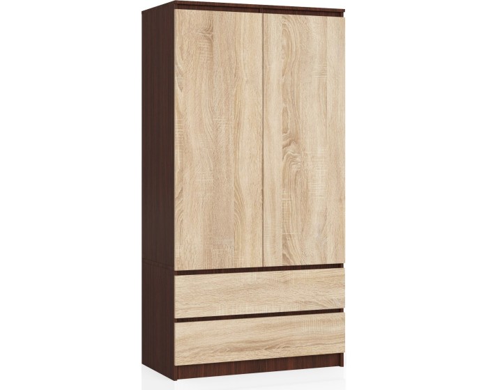 Šatní skříň Star 90 cm wenge/dub sonoma