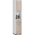 Koupelnová skříňka Fin II 30 cm bílá/cappuccino lesk