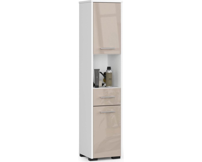 Koupelnová skříňka Fin II 30 cm bílá/cappuccino lesk