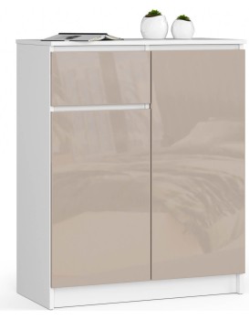 Komoda Kuba 80 cm bílá/cappuccino