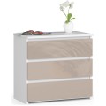 Komoda CL3 60 cm bílá/cappuccino lesk