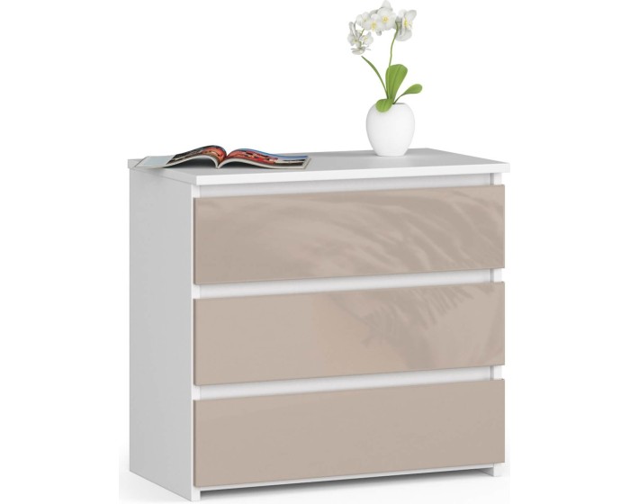 Komoda CL3 60 cm bílá/cappuccino lesk