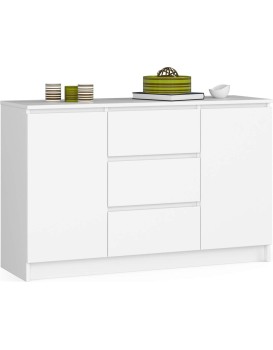 Komoda 120 cm K016 bílá