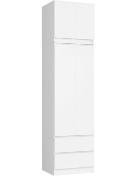 Šatní skříň s nástavcem Star 60 cm bílá
