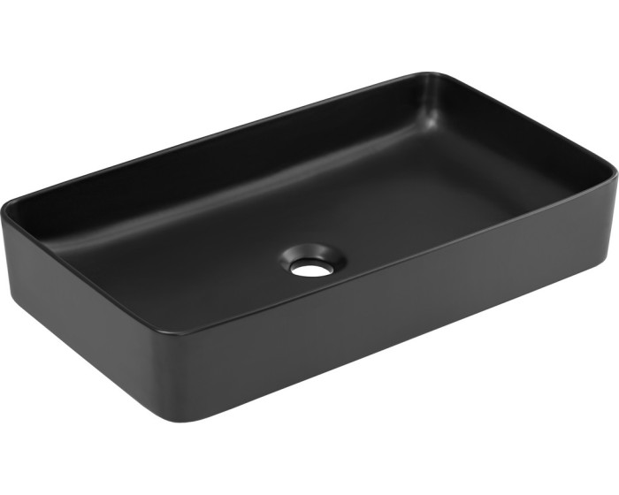 Keramické umyvadlo na desku Slim 61 cm černé