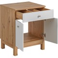 Skříňka pod umyvadlo Samoa 851 bílý mat/dub artisan