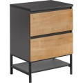 Závěsná skříňka pod umyvadlo Monako 820 2S 60 cm šedá/dub hamilton