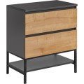Závěsná skříňka pod umyvadlo Monako 821 2S 80 cm šedá/dub hamilton