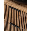 Závěsná skříňka Casad Nature s deskou 80 cm dub wotan/černá