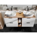Závěsná skříňka Casad Nature s deskou 120 cm bílá/dub wotan