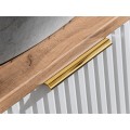 Závěsná skříňka pod umyvadlo Casad s deskou a košem na prádlo 100 cm bílá/dub wotan