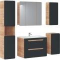 Umyvadlová skříňka Aruba 821 2S dub craft zlatý/černý mat