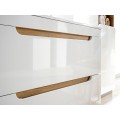 Koupelnová závěsná skříňka spodní Aruba 830 1D dub craft zlatý/bílý lesk