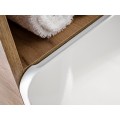 Koupelnová závěsná skříňka spodní Aruba 830 1D dub craft zlatý/bílý lesk