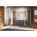 Závěsná koupelnová skříňka se zrcadlem Madera 843 dub artisan