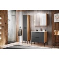 Závěsná koupelnová skříňka se zrcadlem Madera 841 dub artisan
