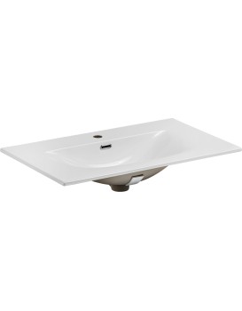 Keramické zápustné umyvadlo Sky 91 cm bílé