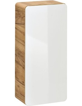 Koupelnová závěsná skříňka spodní Aruba 830 1D dub craft zlatý/bílý lesk
