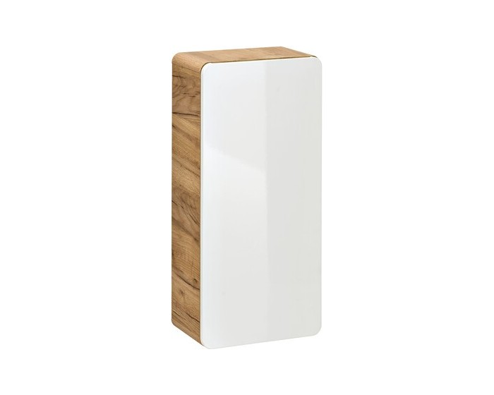 Koupelnová závěsná skříňka spodní Aruba 830 1D dub craft zlatý/bílý lesk