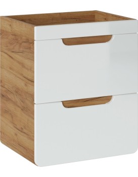 Umyvadlová skříňka Aruba 824 2S dub craft zlatý/bílý lesk
