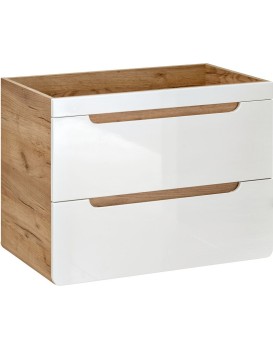 Umyvadlová skříňka Aruba 820 2S dub craft zlatý/bílý lesk
