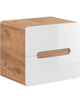 Umyvadlová skříňka Aruba 828 2S dub craft zlatý/bílý lesk