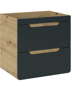 Umyvadlová skříňka Aruba 820 2S dub craft zlatý/černý mat