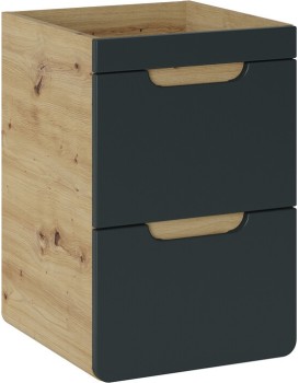 Umyvadlová skříňka Aruba 823 2S dub craft zlatý/černý mat