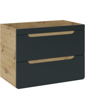 Umyvadlová skříňka Aruba 821 2S dub craft zlatý/černý mat