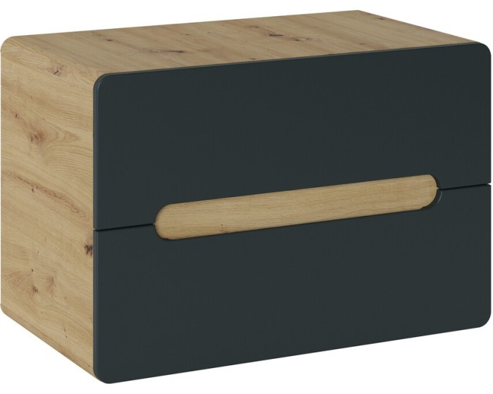 Umyvadlová skříňka Aruba 829 2S dub craft zlatý/černý mat
