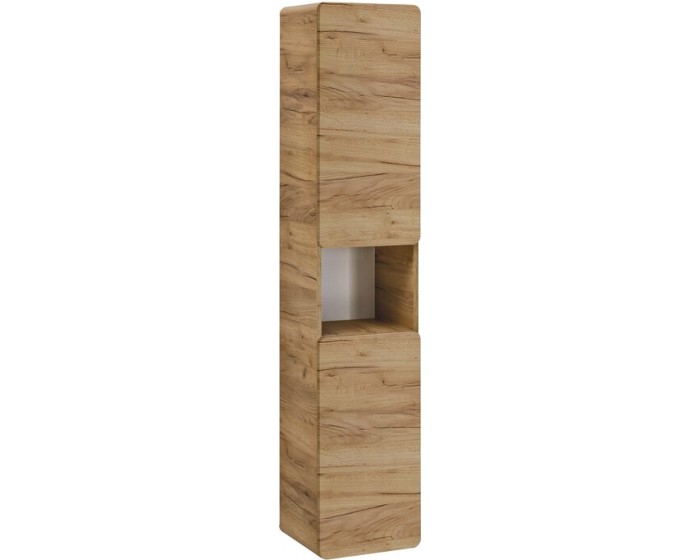Koupelnová závěsná skříňka vysoká Aruba 800 2D dub craft zlatý