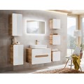 Koupelnová závěsná skříňka spodní Aruba 830 1D dub craft zlatý/bílý lesk