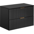 Závěsná skříňka pod umyvadlo Casad II s deskou 80 cm černá