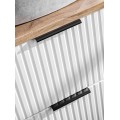 Závěsná skříňka pod umyvadlo Casad s deskou a košem na prádlo 100 cm bílá/dub wotan