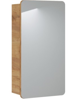 Koupelnová skříňka se zrcadlem Aruba 842 1D dub craft zlatý