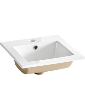 Keramické zápustné umyvadlo Square 42 cm bílé