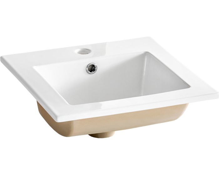 Keramické zápustné umyvadlo Square 42 cm bílé