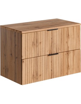 Závěsná skříňka pod umyvadlo Casad s deskou 80 cm dub wotan