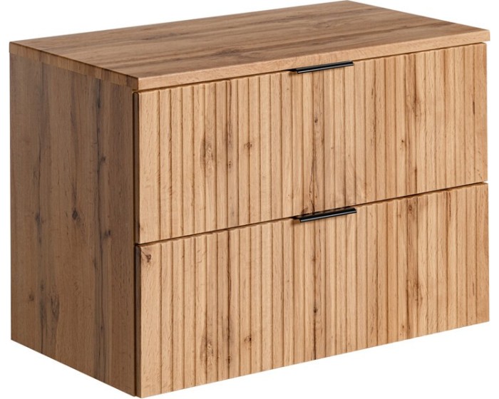 Závěsná skříňka pod umyvadlo Casad s deskou 80 cm dub wotan