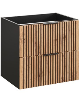 Skříňka pod umyvadlo Casad 60 cm černá/dub wotan
