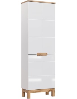 Koupelnová skříňka Bali 805 4D bílá/dub votan