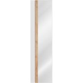 Koupelnová skříňka sloupek se zrcadlem Capri 803 1D bílý lesk/dub craft zlatý