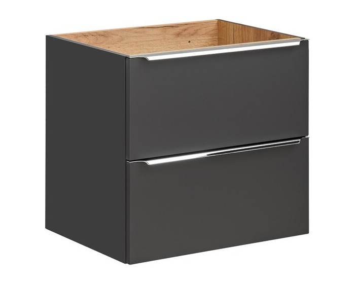 Umyvadlová skříňka Capri 820 2S černý mat/dub kraft zlatý