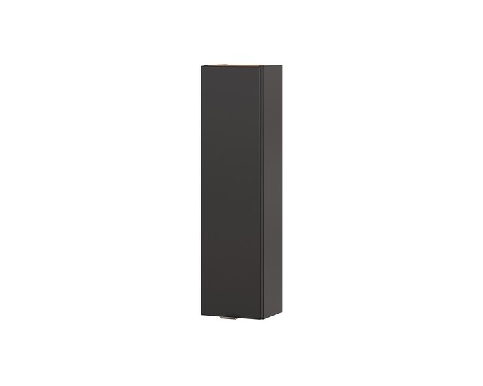 Závěsná koupelnová skříňka Capri 830 1D černý mat/dub kraft zlatý