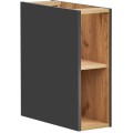 Závěsný koupelnový regál Capri 810 černý mat/dub kraft zlatý
