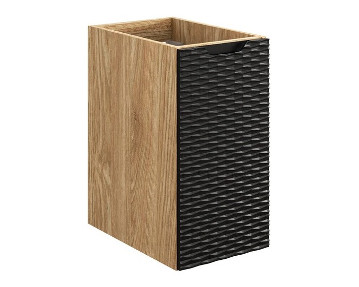 Závěsná koupelnová skříňka Ocean 30 cm dub olejovaný/černá