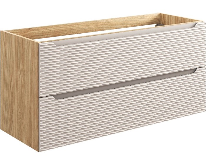 Závěsná skříňka pod umyvadlo Ocean 120 cm dub olejovaný/béžová