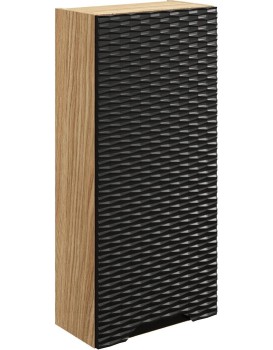 Závěsná koupelnová skříňka Ocean 35 cm dub olejovaný/černá